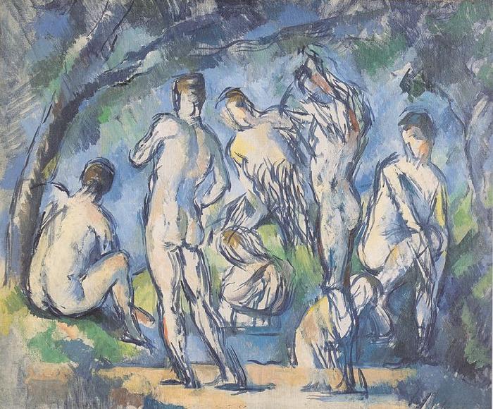 Paul Cezanne Sept Baigneurs Norge oil painting art